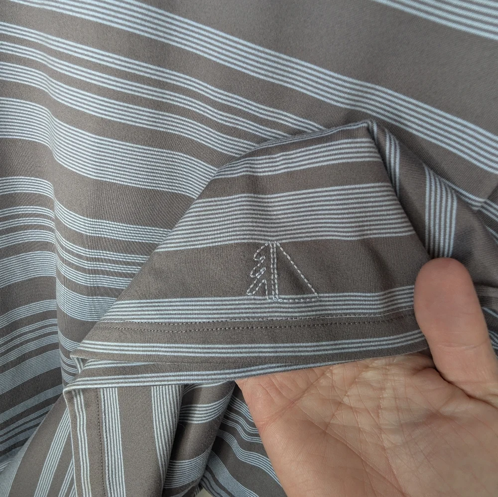 Striped Gray L.L Bean V-Neck Dress XL - Picture 5 of 7